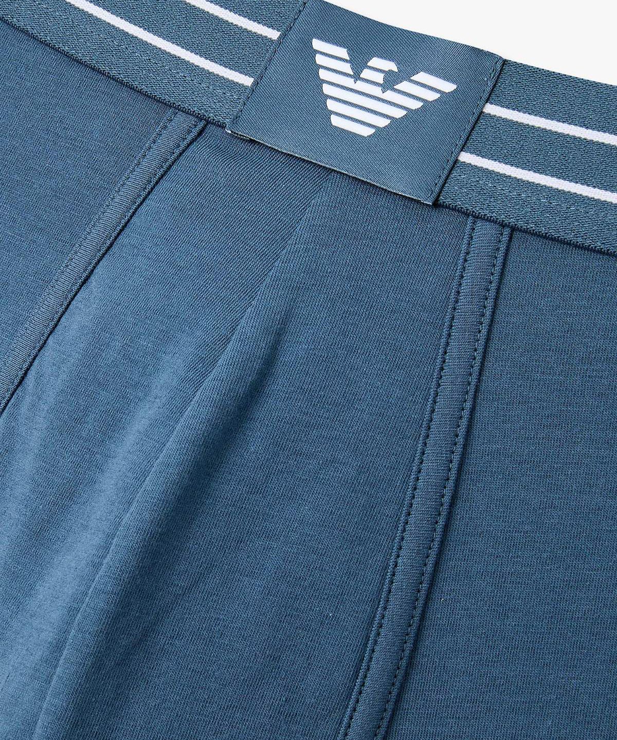 엠포리오 아르마니 언더웨어(EMPORIO ARMANI UNDERWEAR) 남성 스트라이프 밴딩 코튼 드로즈_블루 그린 0816112051