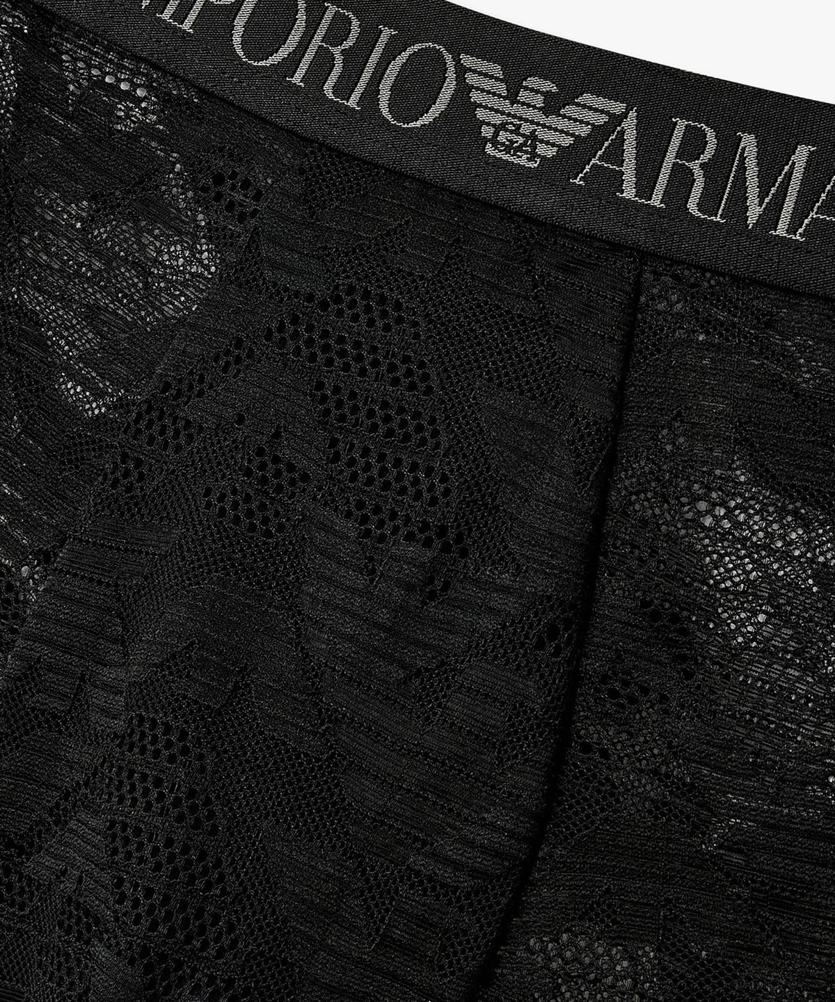 엠포리오 아르마니 언더웨어(EMPORIO ARMANI UNDERWEAR) 남성 이글 레이스 메쉬 드로즈_블랙 0816112001