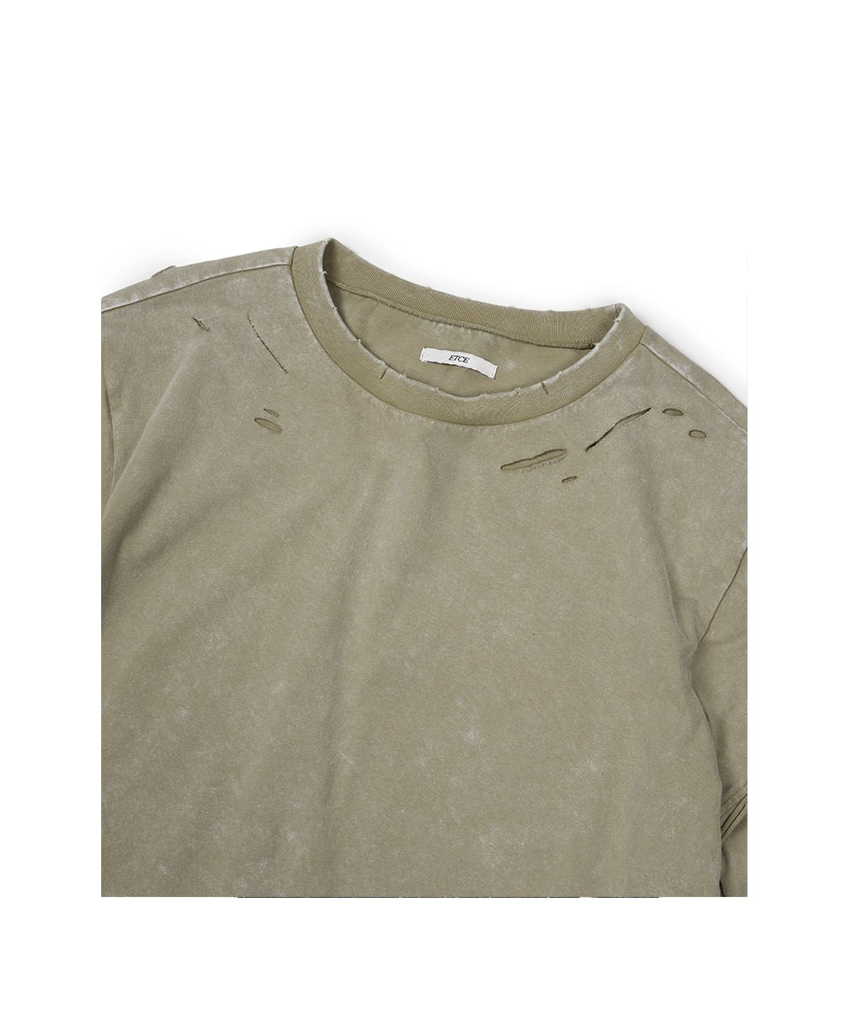 이티씨이(ETCE) DAMAGE LAYERED L/S TEE (BEIGE)