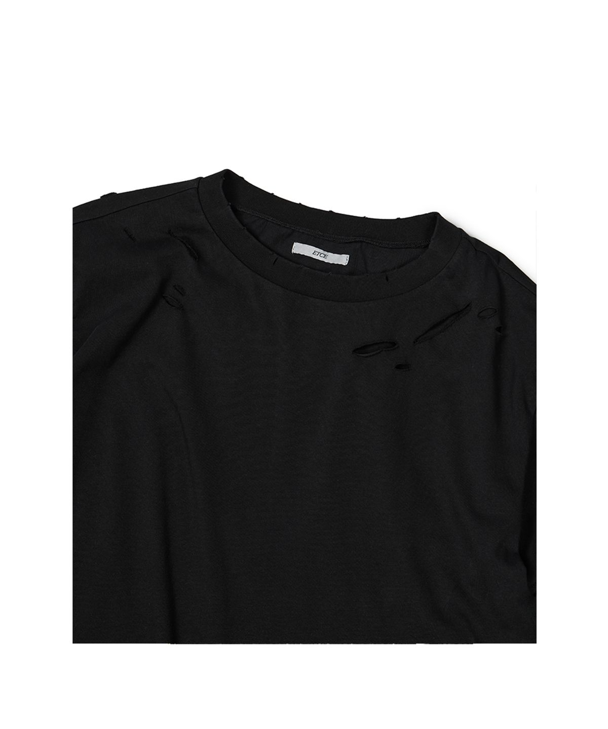 이티씨이(ETCE) DAMAGE LAYERED L/S TEE (BLACK)