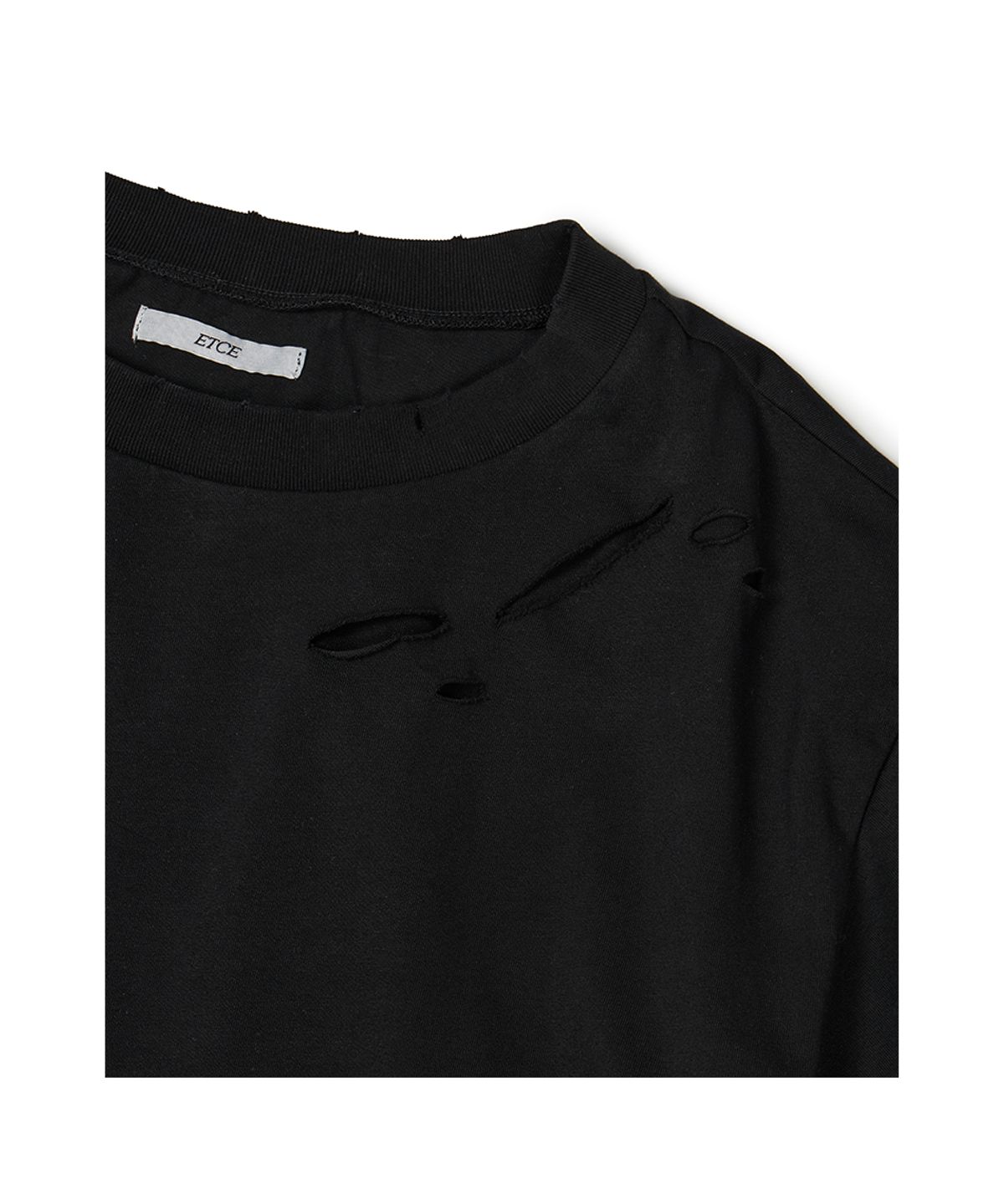 이티씨이(ETCE) DAMAGE LAYERED L/S TEE (BLACK)