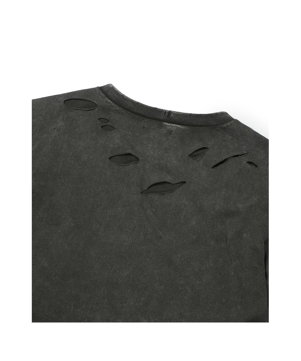 이티씨이(ETCE) DAMAGE LAYERED L/S TEE (CHARCOAL)