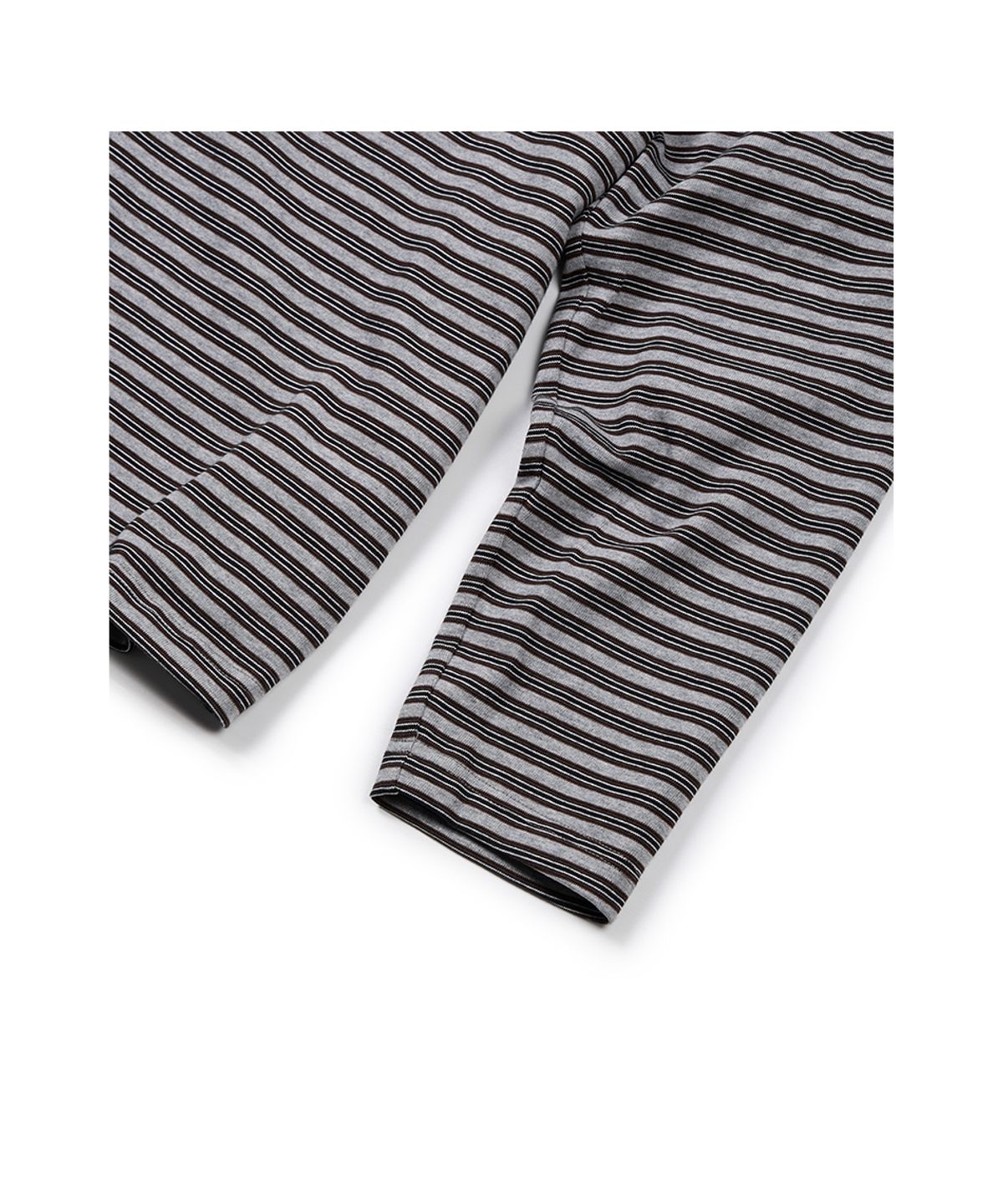 이티씨이(ETCE) (BASE) STRIPE POCKET LONG SLEEVE (GRAY)