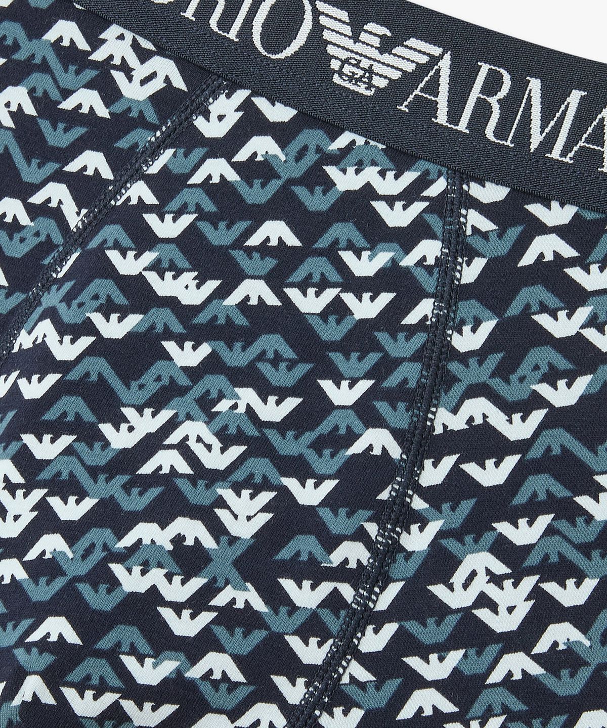 엠포리오 아르마니 언더웨어(EMPORIO ARMANI UNDERWEAR) 남성 지오메트릭 로고 패턴 드로즈_네이비 0816112034