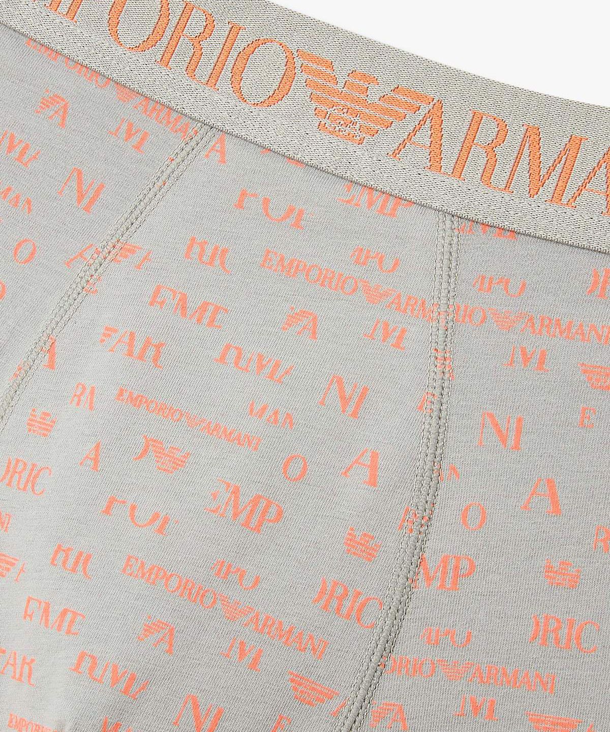 엠포리오 아르마니 언더웨어(EMPORIO ARMANI UNDERWEAR) 남성 올오버 로고 그래픽 드로즈_그레이 0816112033
