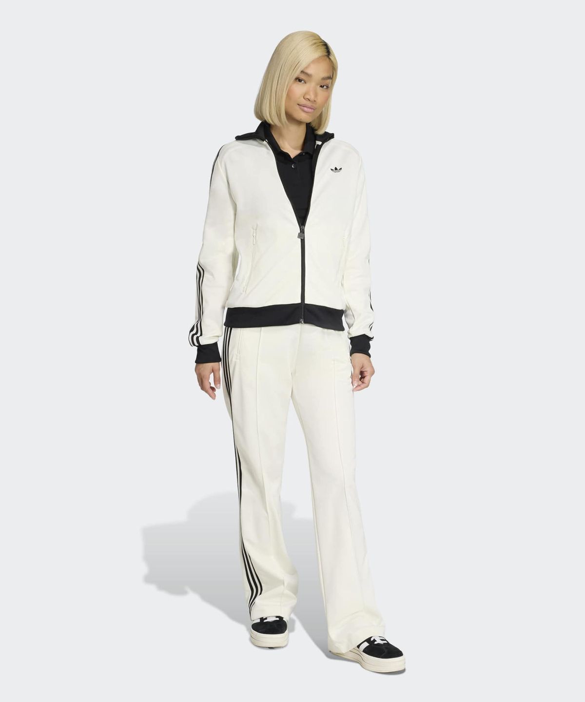 아디다스(ADIDAS) 클래식 트랙 팬츠 - 화이트:블랙 / KD3747