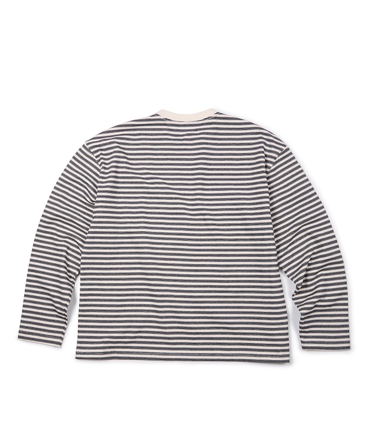 이티씨이(ETCE) (BASE) STRIPE POCKET LONG SLEEVE (IVORY)