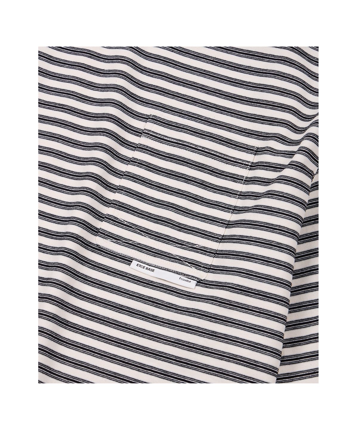 이티씨이(ETCE) (BASE) STRIPE POCKET LONG SLEEVE (IVORY)