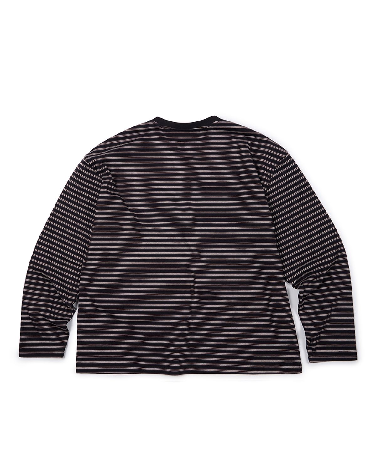 이티씨이(ETCE) (BASE) STRIPE POCKET LONG SLEEVE (NAVY)