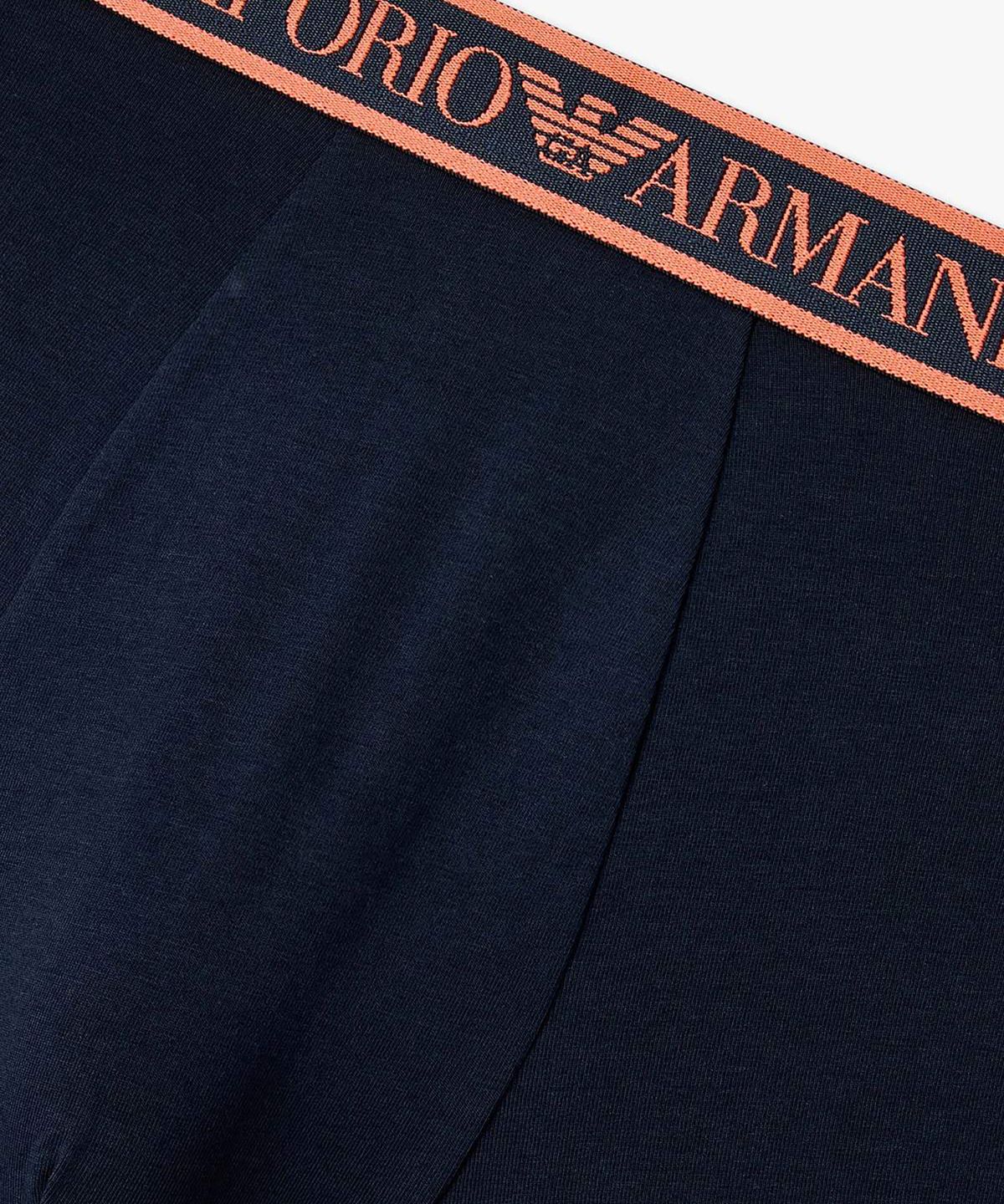 엠포리오 아르마니 언더웨어(EMPORIO ARMANI UNDERWEAR) 남성 컬러 로고 밴딩 코튼 드로즈_마린 0816112170