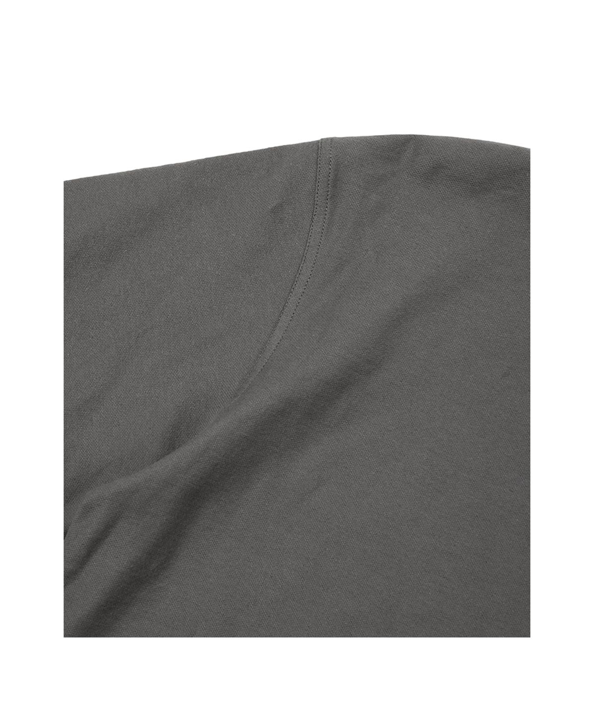 이티씨이(ETCE) (BASE) LAYERED STRIPE POLO L/S TEE (CHARCOAL)