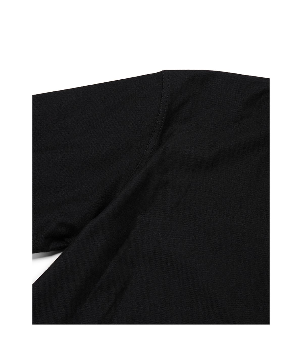 이티씨이(ETCE) (BASE) LAYERED STRIPE POLO L/S TEE (BLACK)