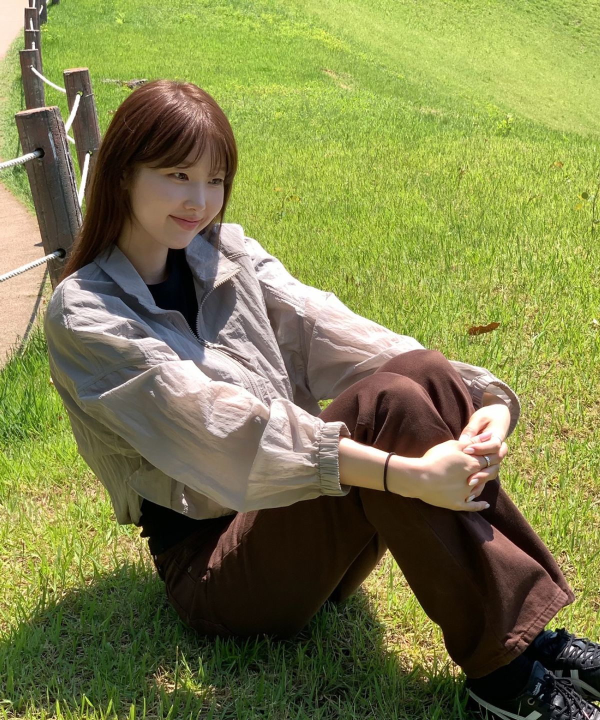 올리브 데 올리브(OLIVE DES OLIVE) 시어 윈드브레이커 점퍼 OH6XM3800