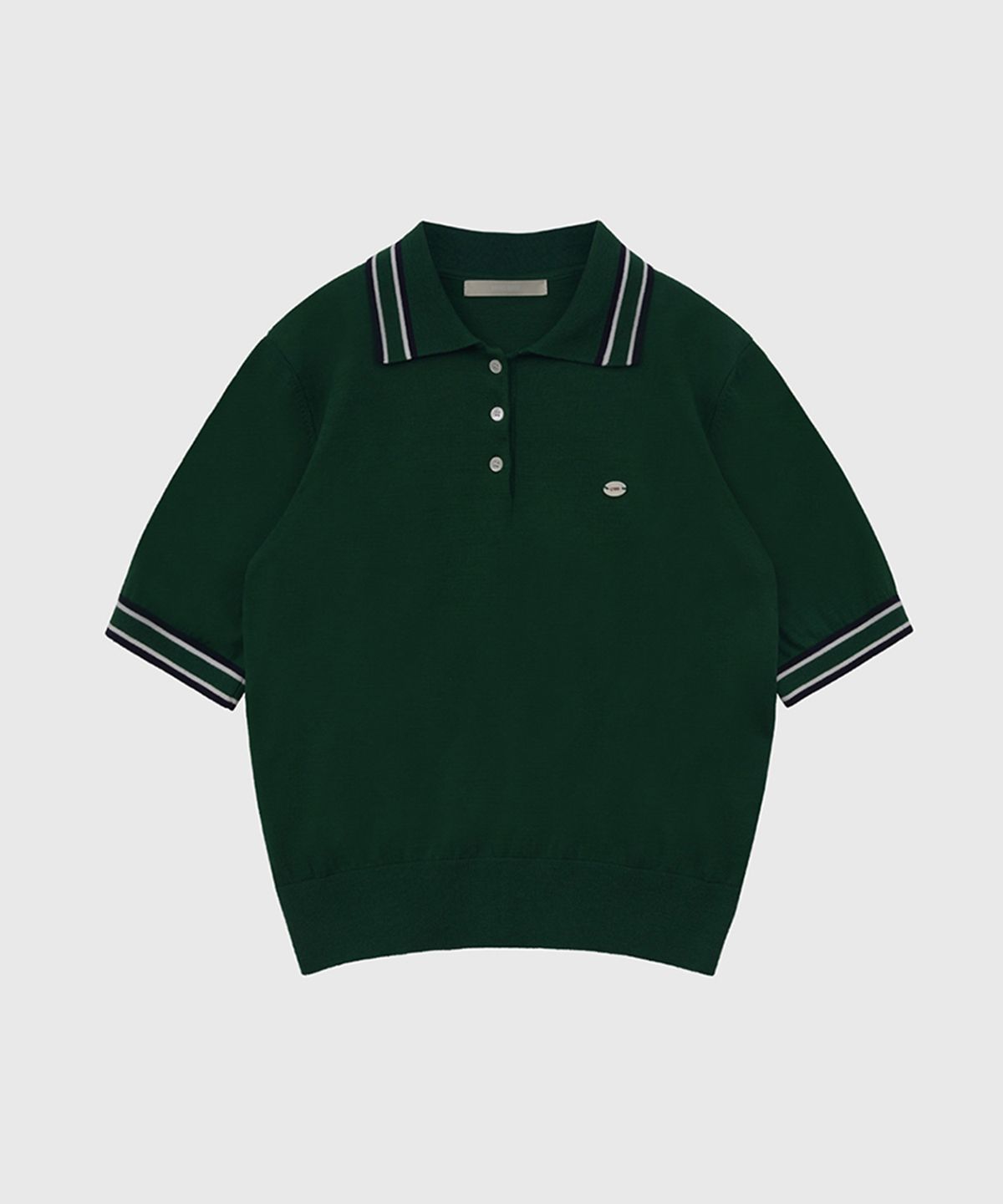 퀸스래빗(Q'SRB) QSRB Line Point Collar Half Sleeve Knit