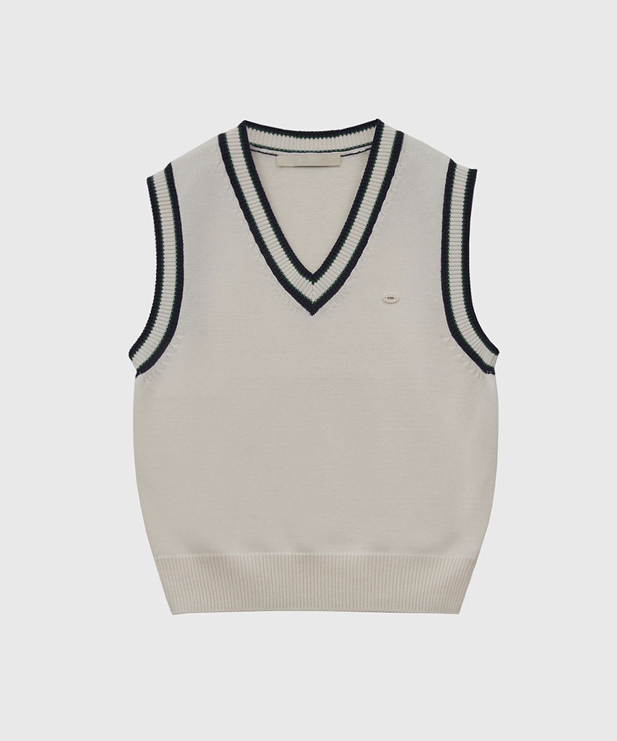 퀸스래빗(Q'SRB) QSRB Line Point V-neck Knit Vest