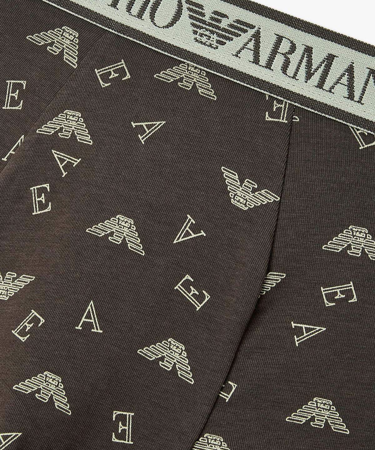 엠포리오 아르마니 언더웨어(EMPORIO ARMANI UNDERWEAR) 남성 이글 로고 패턴 코튼 드로즈_다크 브루넷 0816112085