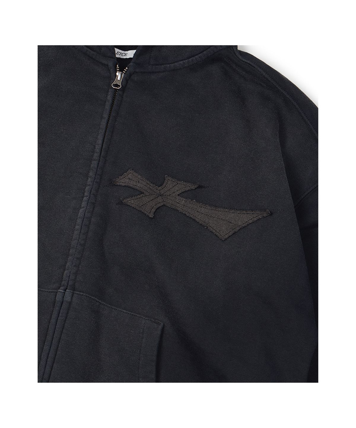 이티씨이(ETCE) WASHED SACRIFICE HOOD ZIP UP (BLACK)