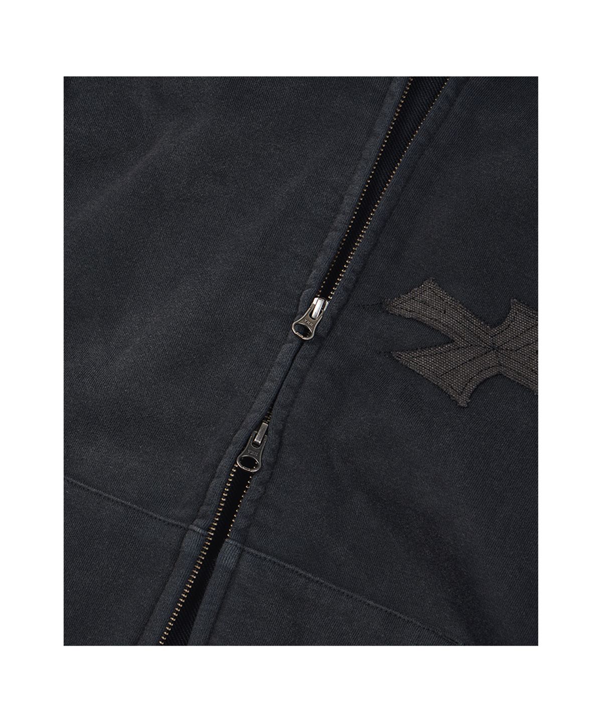이티씨이(ETCE) WASHED SACRIFICE HOOD ZIP UP (BLACK)