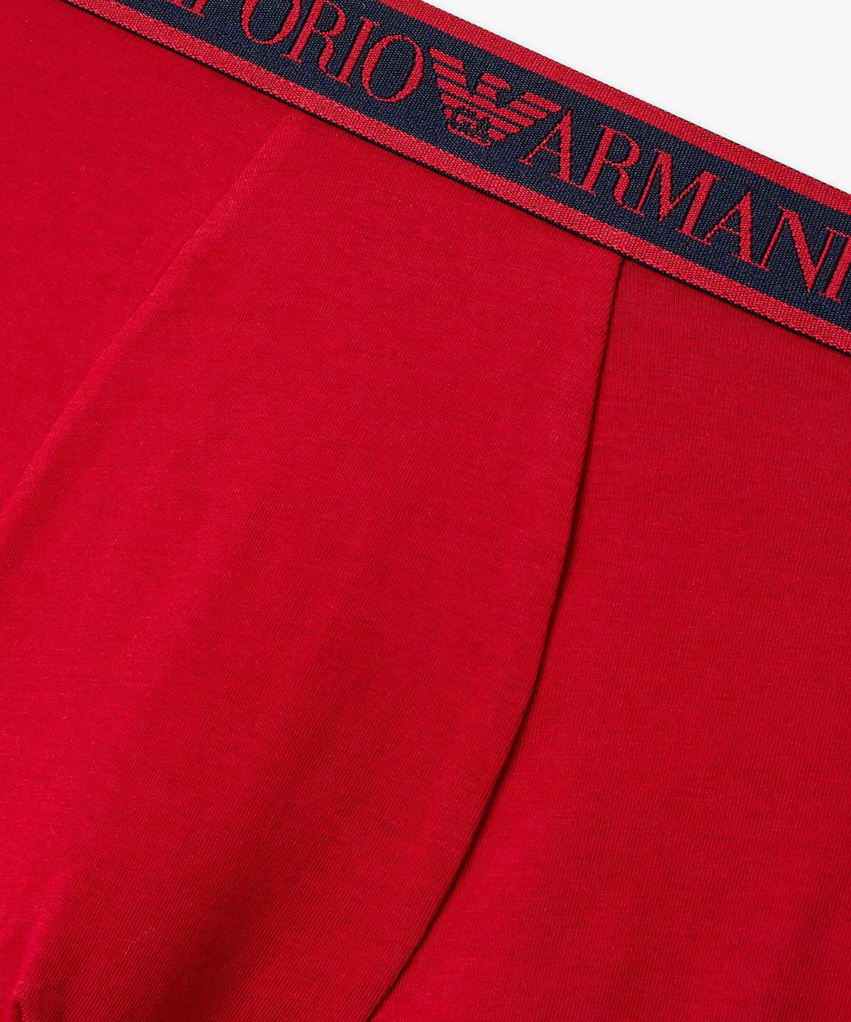 엠포리오 아르마니 언더웨어(EMPORIO ARMANI UNDERWEAR) 남성 라인 로고 밴딩 코튼 드로즈_레드 0816112080