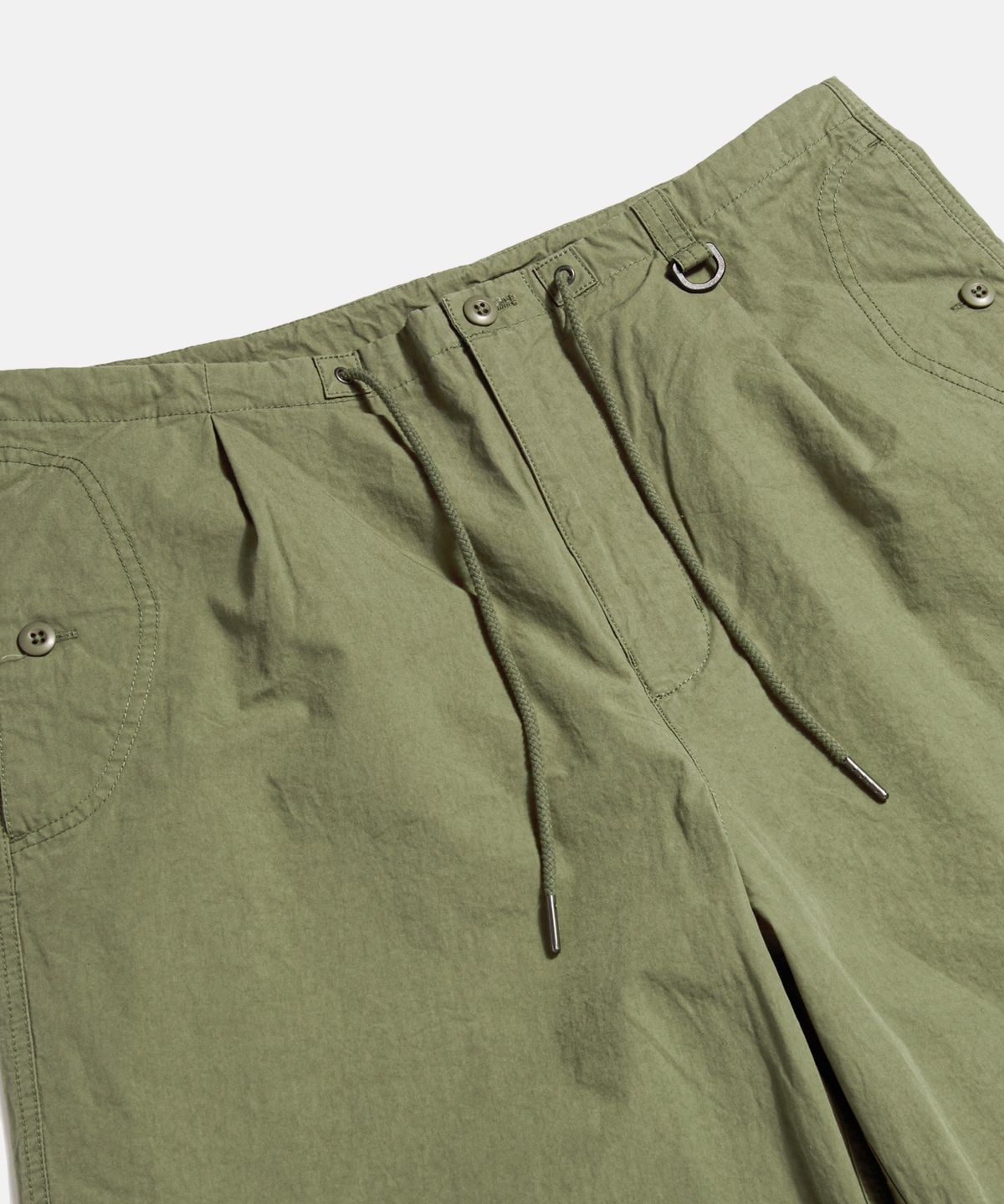 에스피오나지(ESPIONAGE) Pleated Wide Army Pants Light Olive