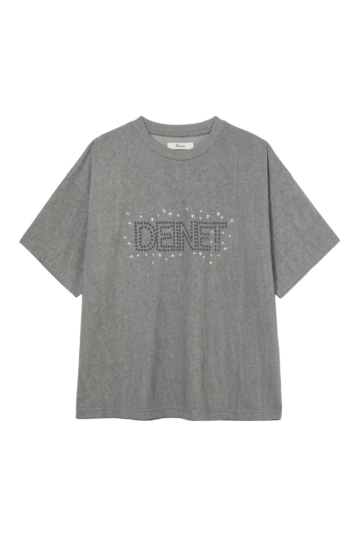 다이닛(DEINET) STAR TRIM DYEING T-SHIRTS IN GREY