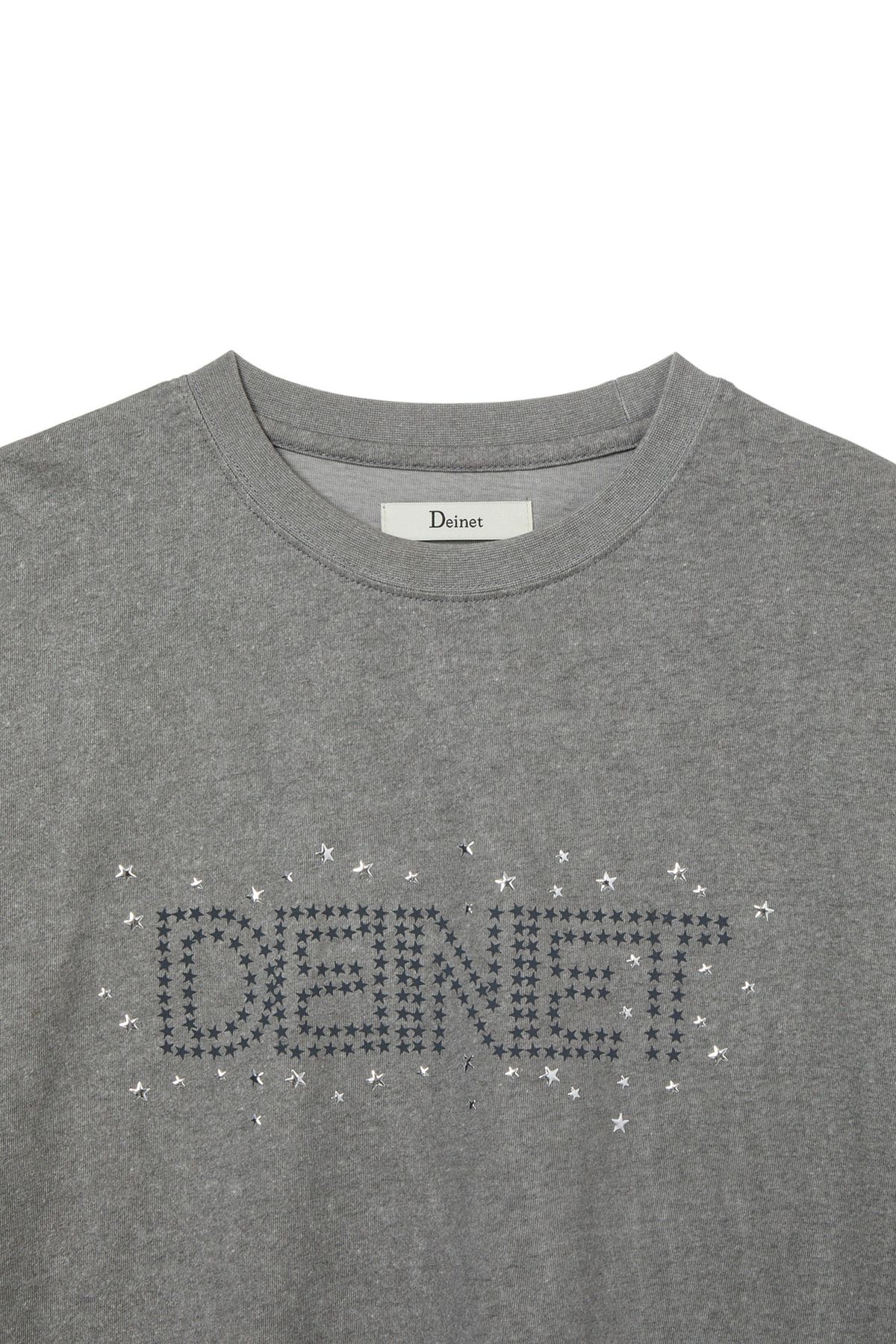 다이닛(DEINET) STAR TRIM DYEING T-SHIRTS IN GREY