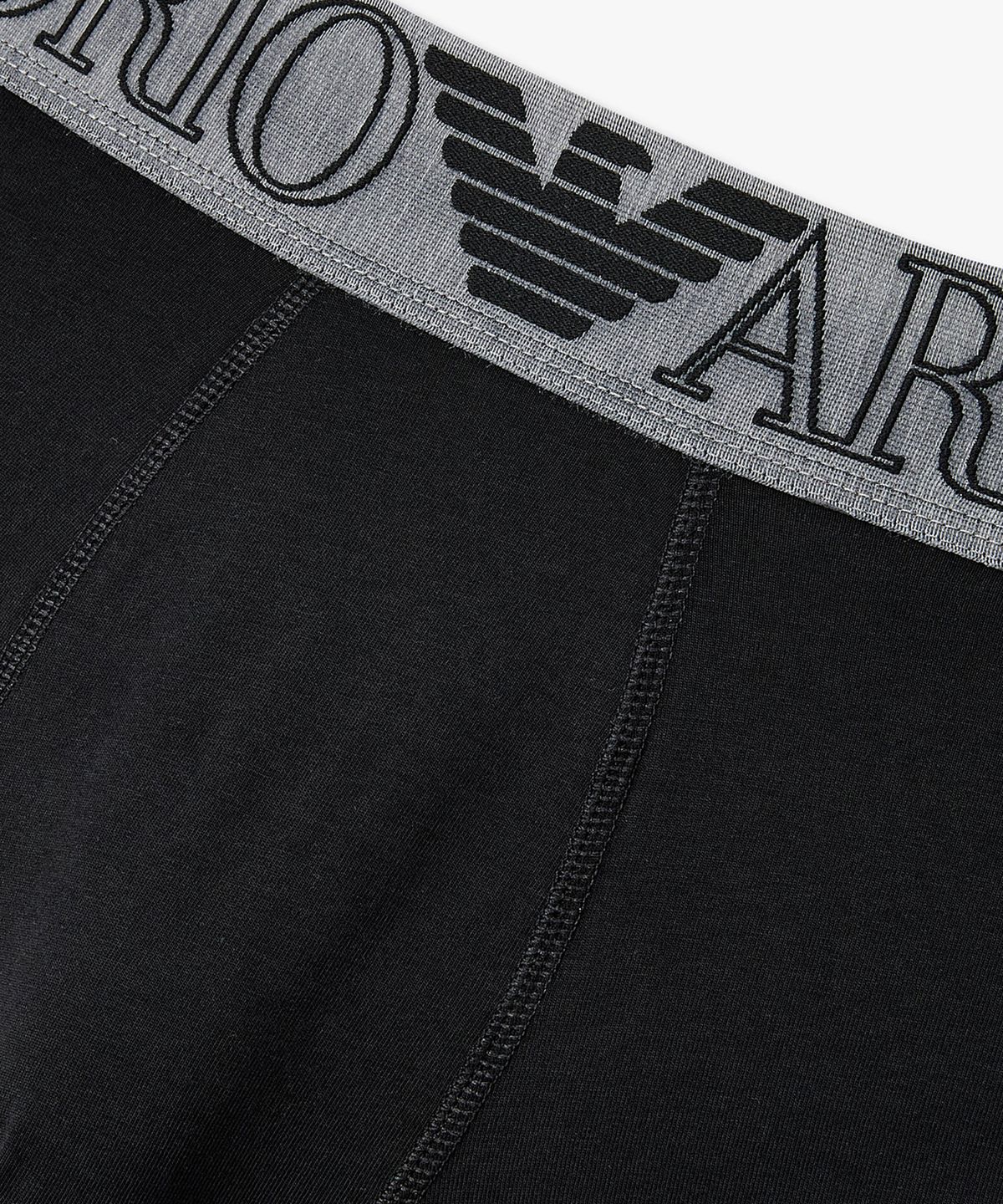 엠포리오 아르마니 언더웨어(EMPORIO ARMANI UNDERWEAR) 남성 아웃라인 로고 밴딩 드로즈_블랙 0816112009
