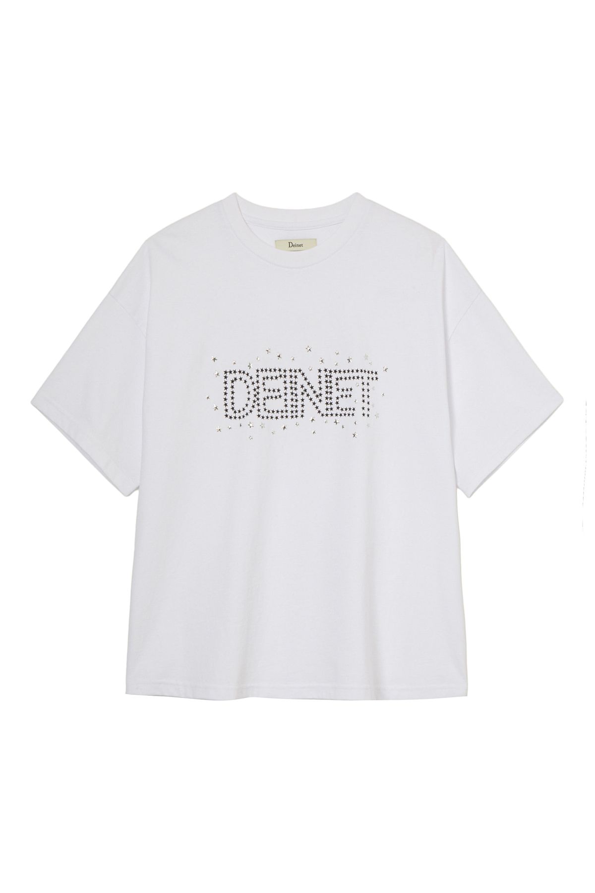 다이닛(DEINET) STAR TRIM DYEING T-SHIRTS IN WHITE