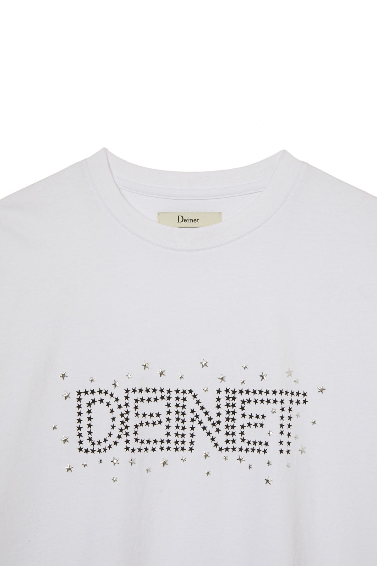 다이닛(DEINET) STAR TRIM DYEING T-SHIRTS IN WHITE