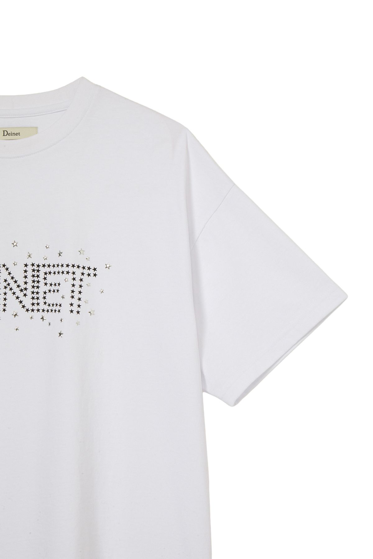 다이닛(DEINET) STAR TRIM DYEING T-SHIRTS IN WHITE