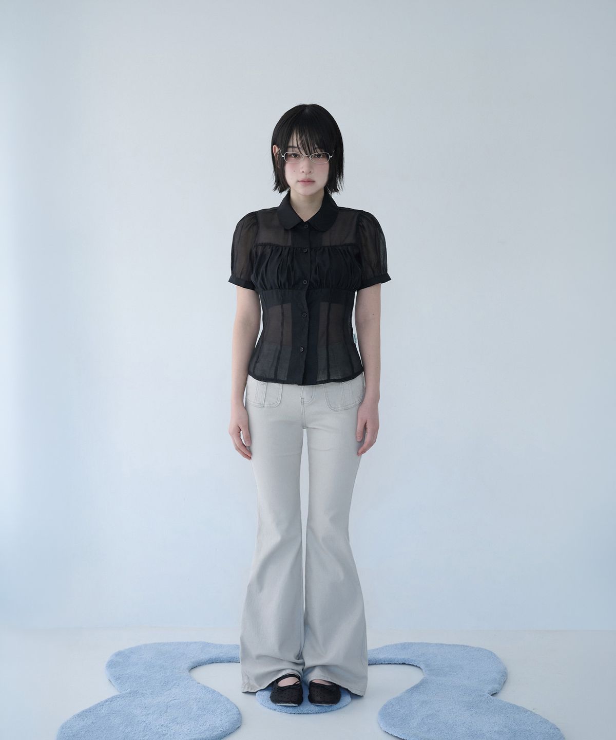 미레코(MIRECO) BUTTON POCKET BOOTCUT PT SAND RAW