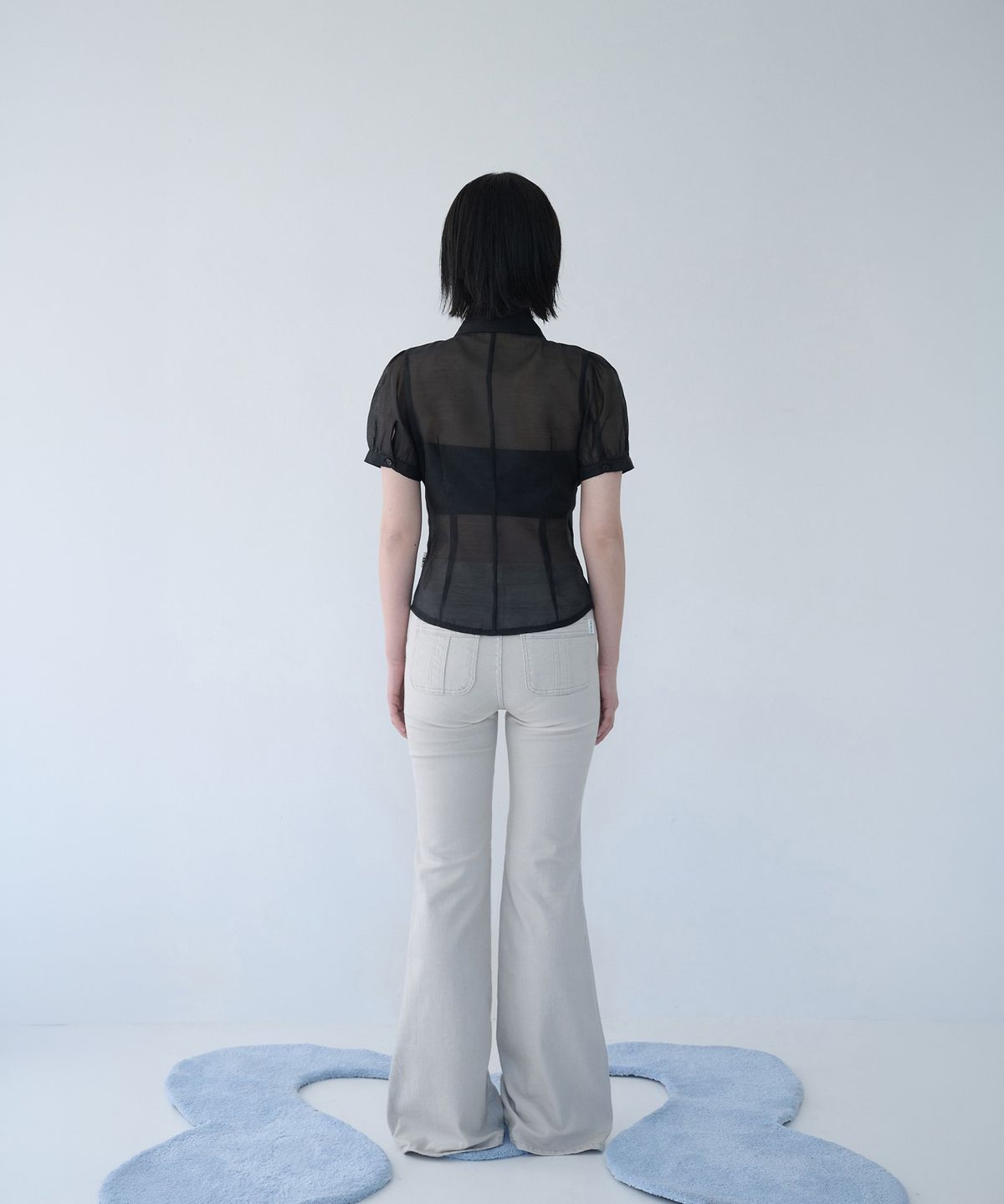미레코(MIRECO) BUTTON POCKET BOOTCUT PT SAND RAW