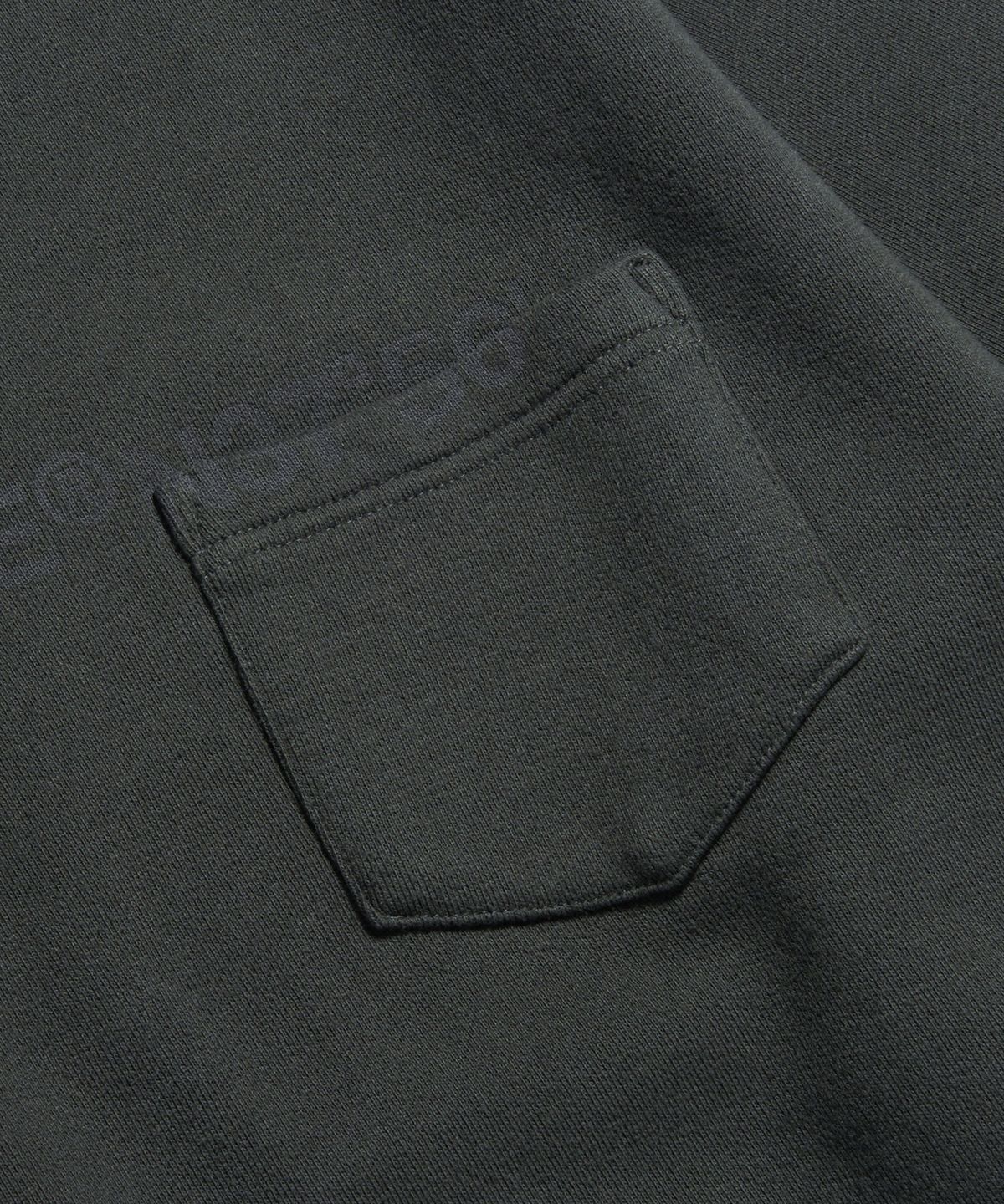 에스피오나지(ESPIONAGE) Faded Logo Pocket VTG Sweatshirt Vintage Black
