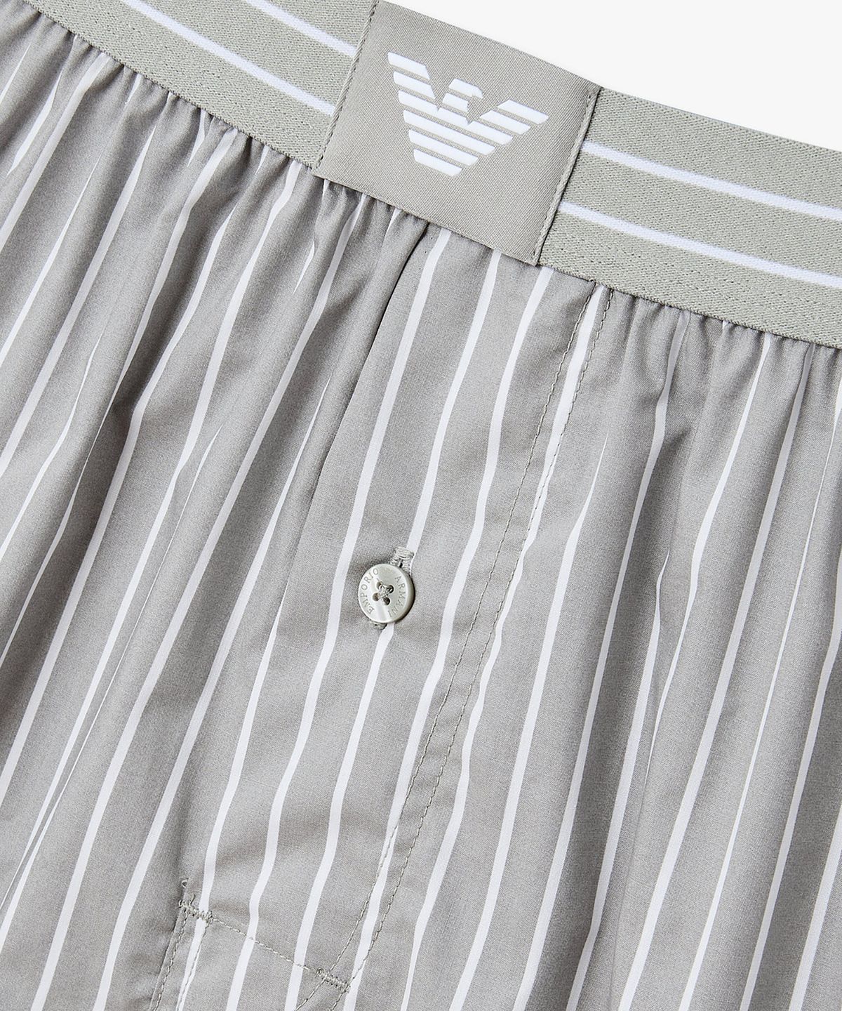 엠포리오 아르마니 언더웨어(EMPORIO ARMANI UNDERWEAR) 남성 볼드 스트라이프 이글 패치 트렁크_그레이 0816112090