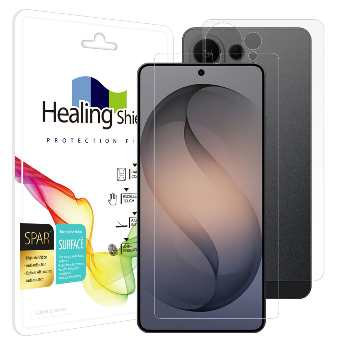 힐링쉴드(HEALINGSHIELD) 갤럭시S26 울트라 슈페리어 AR 고화질 액정보호필름 1매 후면1매