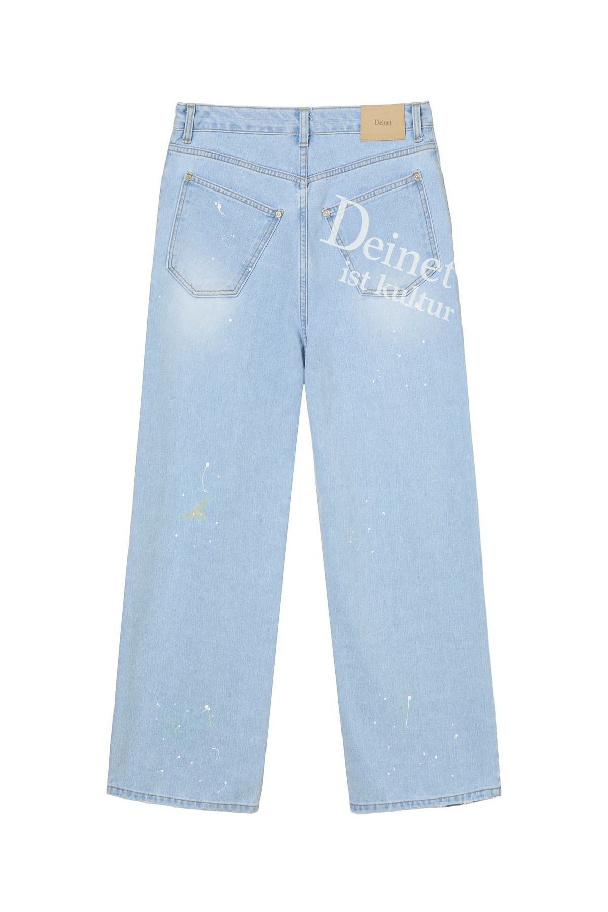 다이닛(DEINET) PAINTED LOGO POINT JEANS IN LIGHT BLUE