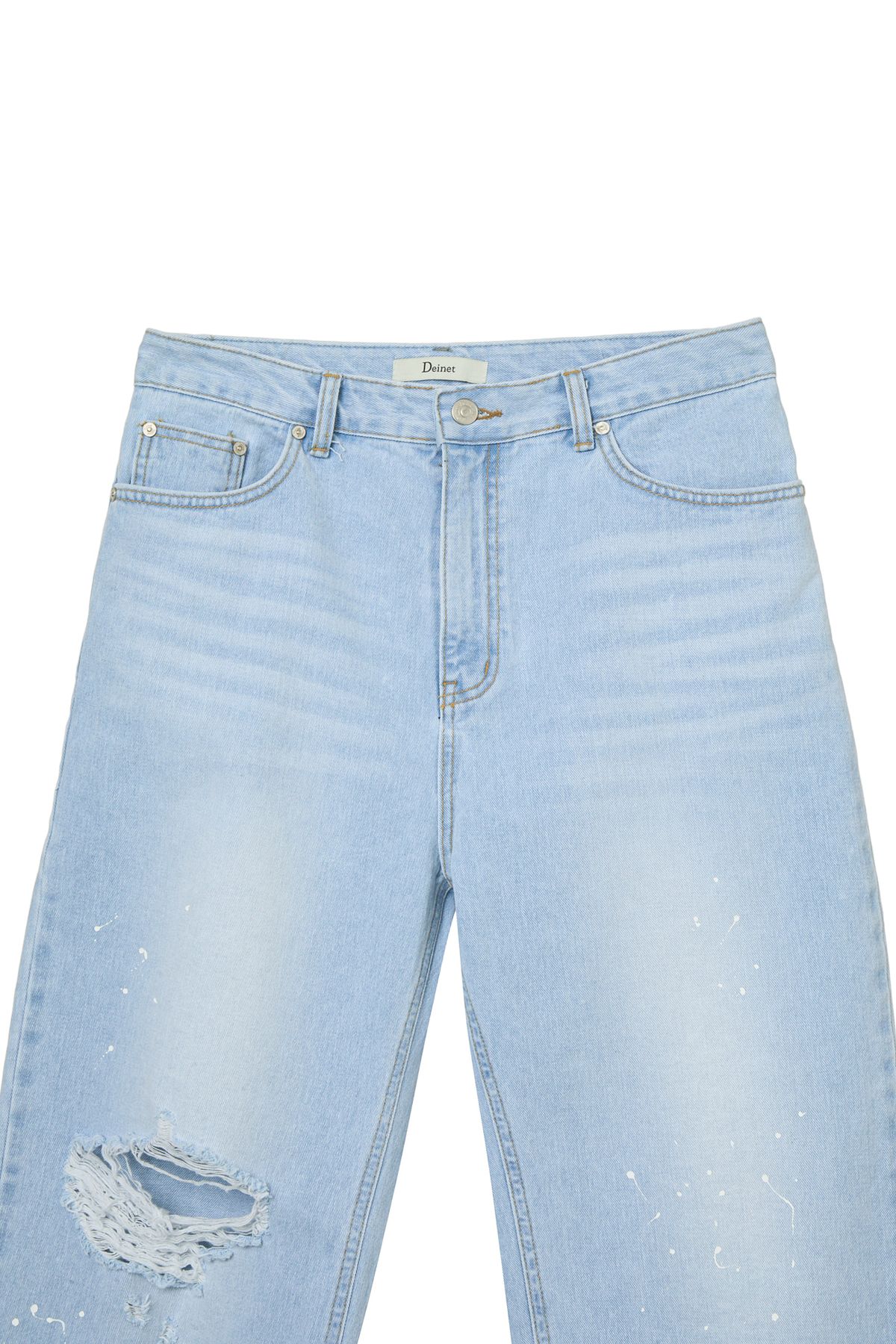 다이닛(DEINET) PAINTED LOGO POINT JEANS IN LIGHT BLUE