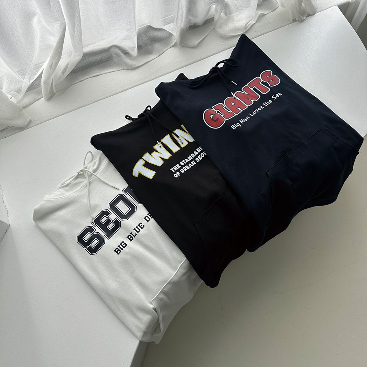 바이모노(BYMONO) [빅사이즈 M-6XL] 3TYPE 모노 보들보들 레터링 후드티