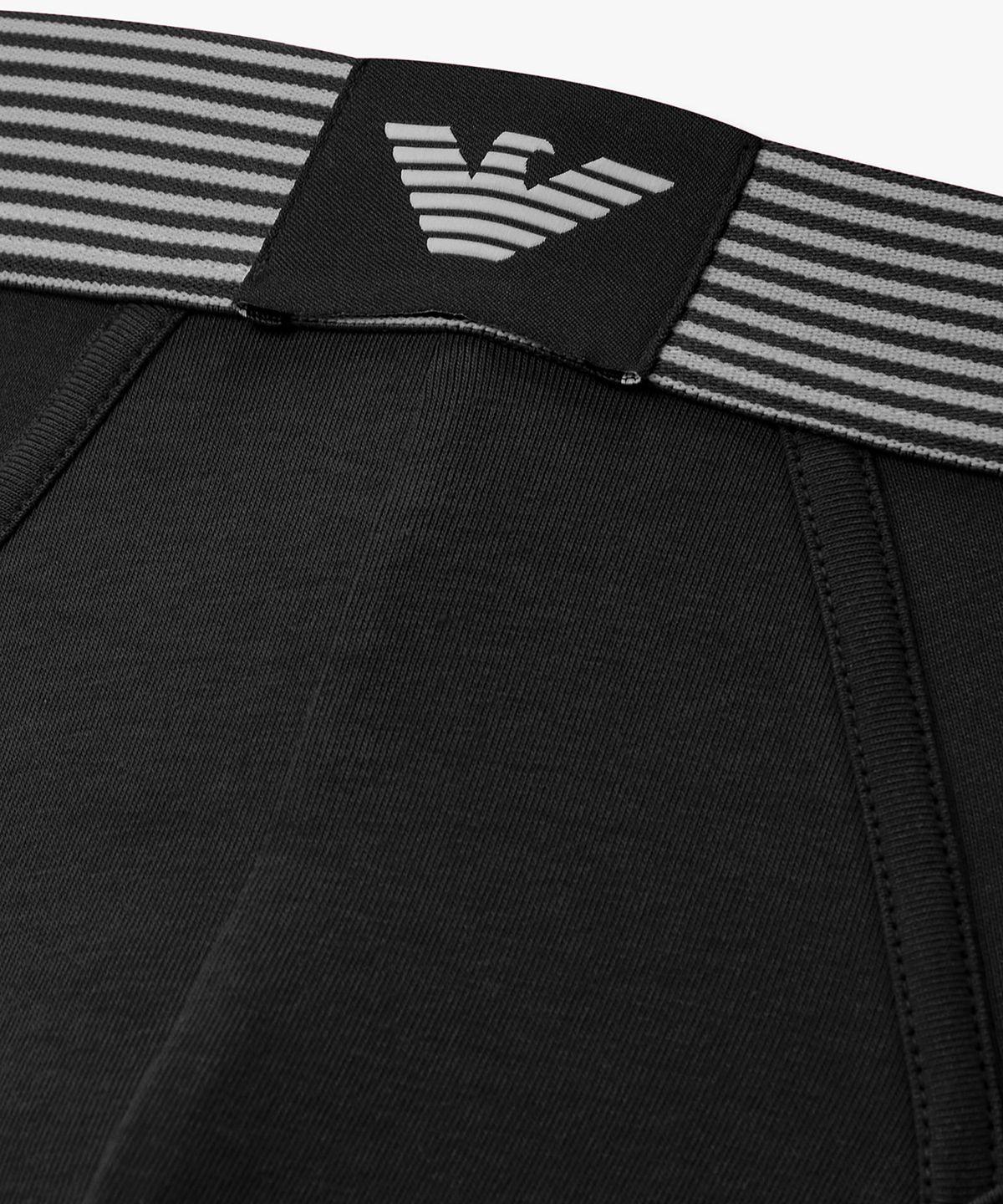엠포리오 아르마니 언더웨어(EMPORIO ARMANI UNDERWEAR) 남성 스트라이프 밴딩 코튼 브리프_블랙 0816111051