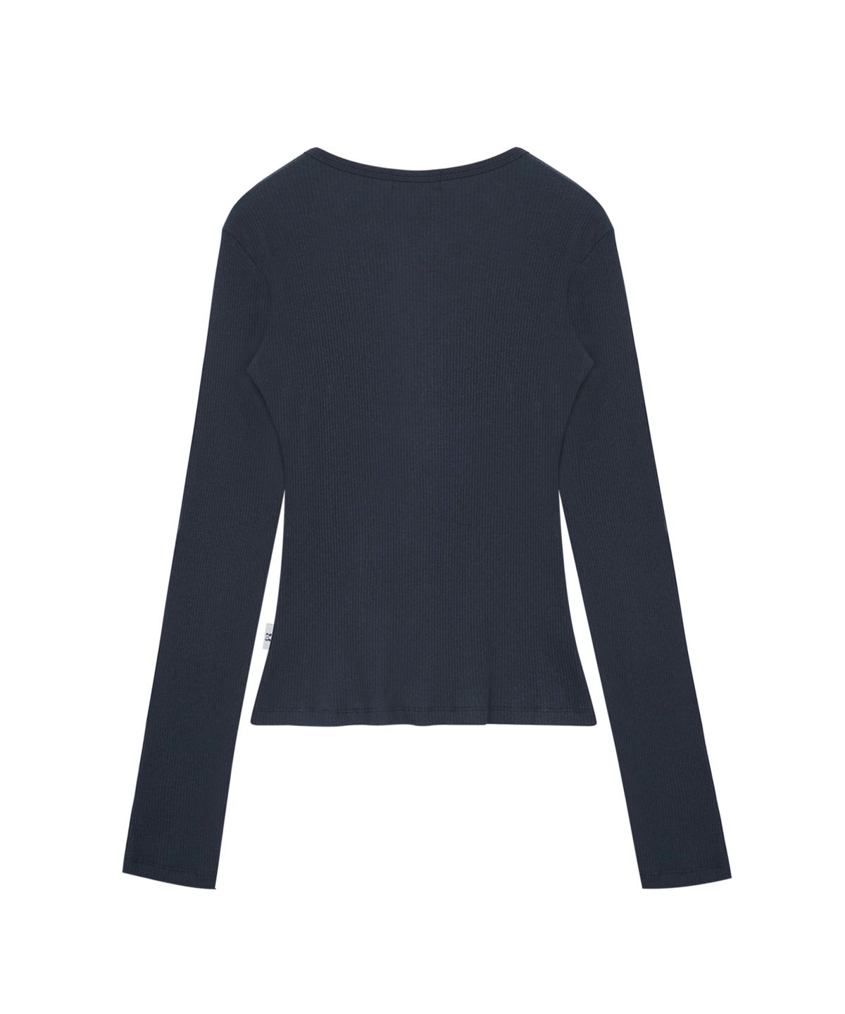 미레코(MIRECO) BUTTON RIBBED CARDIGAN NAVY