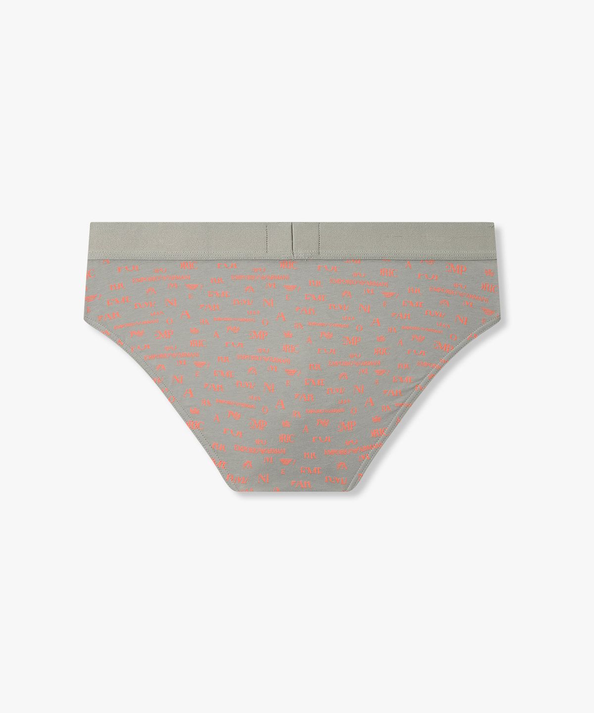 엠포리오 아르마니 언더웨어(EMPORIO ARMANI UNDERWEAR) 남성 올오버 로고 그래픽 브리프_스틸그레이 0816111016