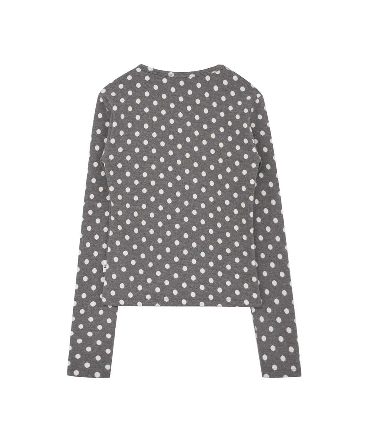 미레코(MIRECO) SOFT DOT JACQUARD CARDIGAN GREY