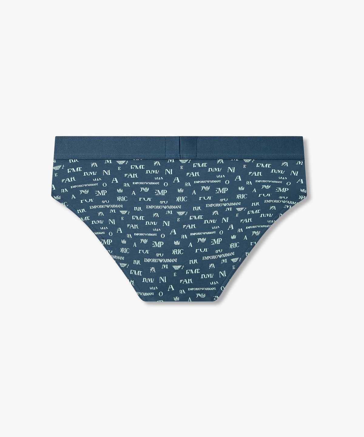 엠포리오 아르마니 언더웨어(EMPORIO ARMANI UNDERWEAR) 남성 올오버 로고 그래픽 브리프_틸 그레이 0816111018