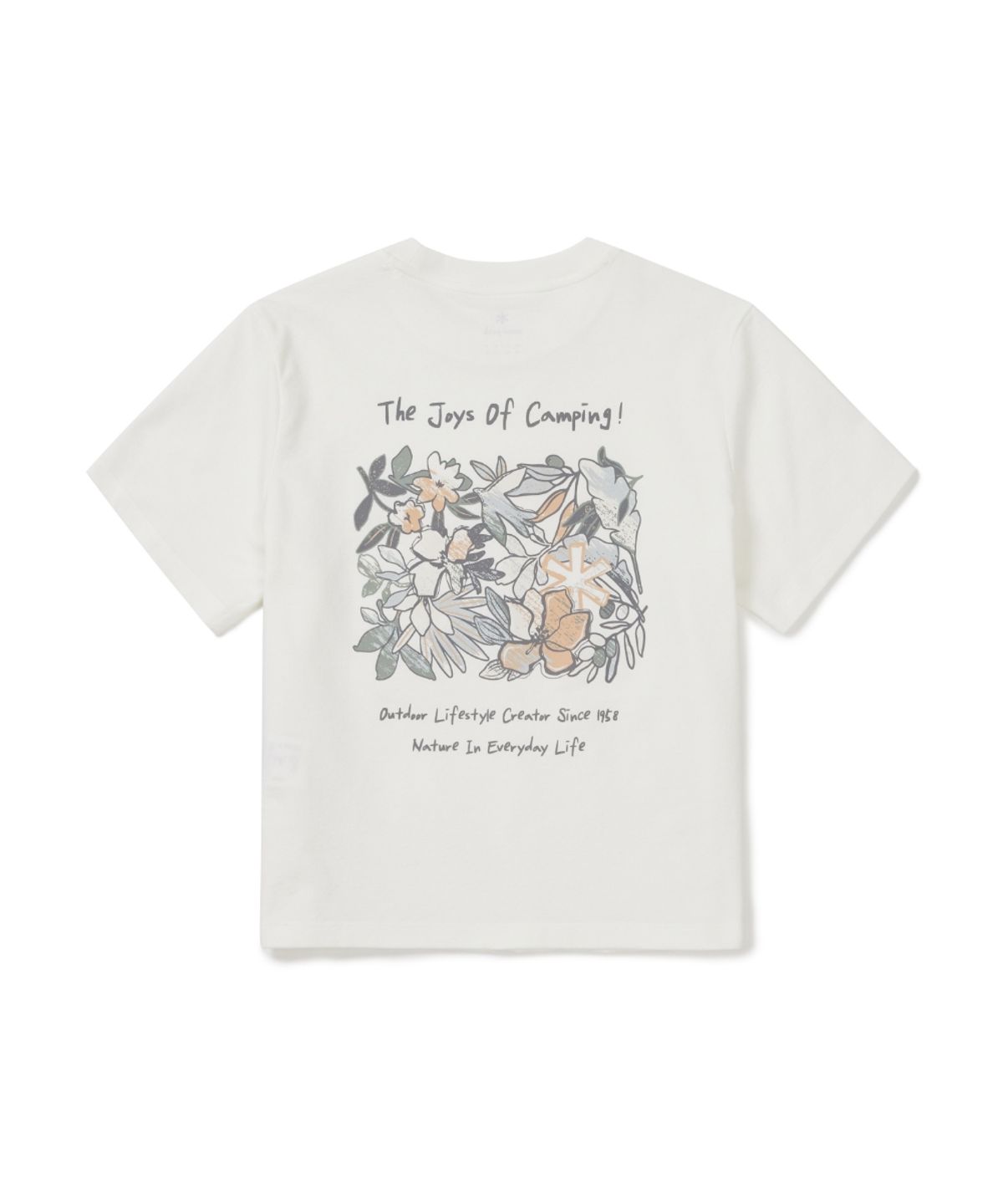 스노우피크 어패럴(SNOWPEAK APPAREL) 소로나 여성 트로피컬 반팔 티셔츠 (S26MWFTS71) Off White