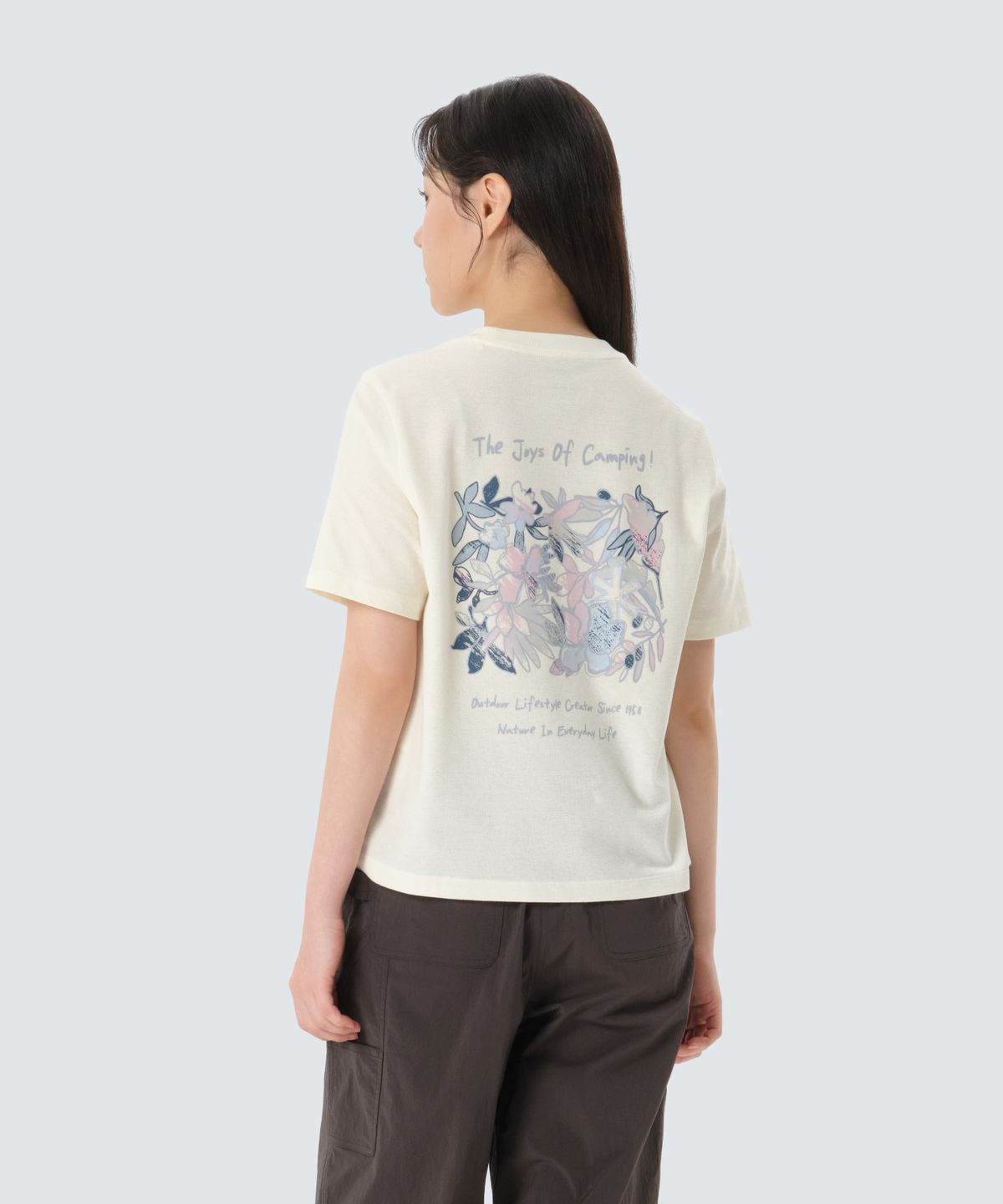 스노우피크 어패럴(SNOWPEAK APPAREL) 소로나 여성 트로피컬 반팔 티셔츠 (S26MWFTS71) Butter Ivory
