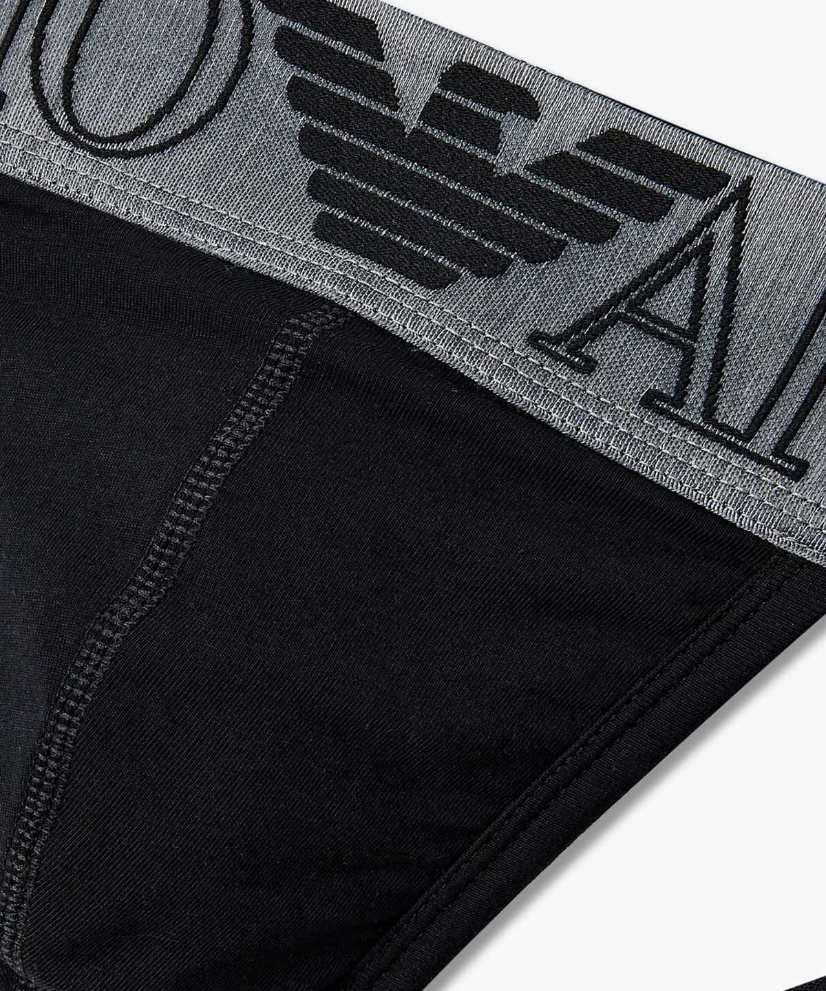 엠포리오 아르마니 언더웨어(EMPORIO ARMANI UNDERWEAR) 남성 아웃라인 로고 밴딩 작스트랩_블랙 0816110002