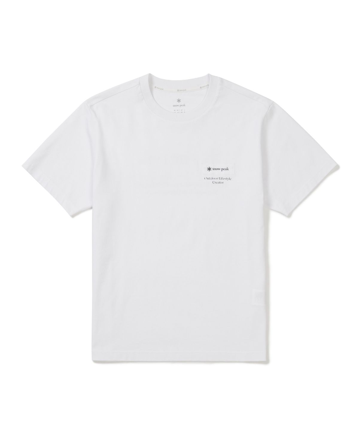 스노우피크 어패럴(SNOWPEAK APPAREL) 에어로쿨 우븐 패치 반팔 티셔츠 (S26MUFTS24) White