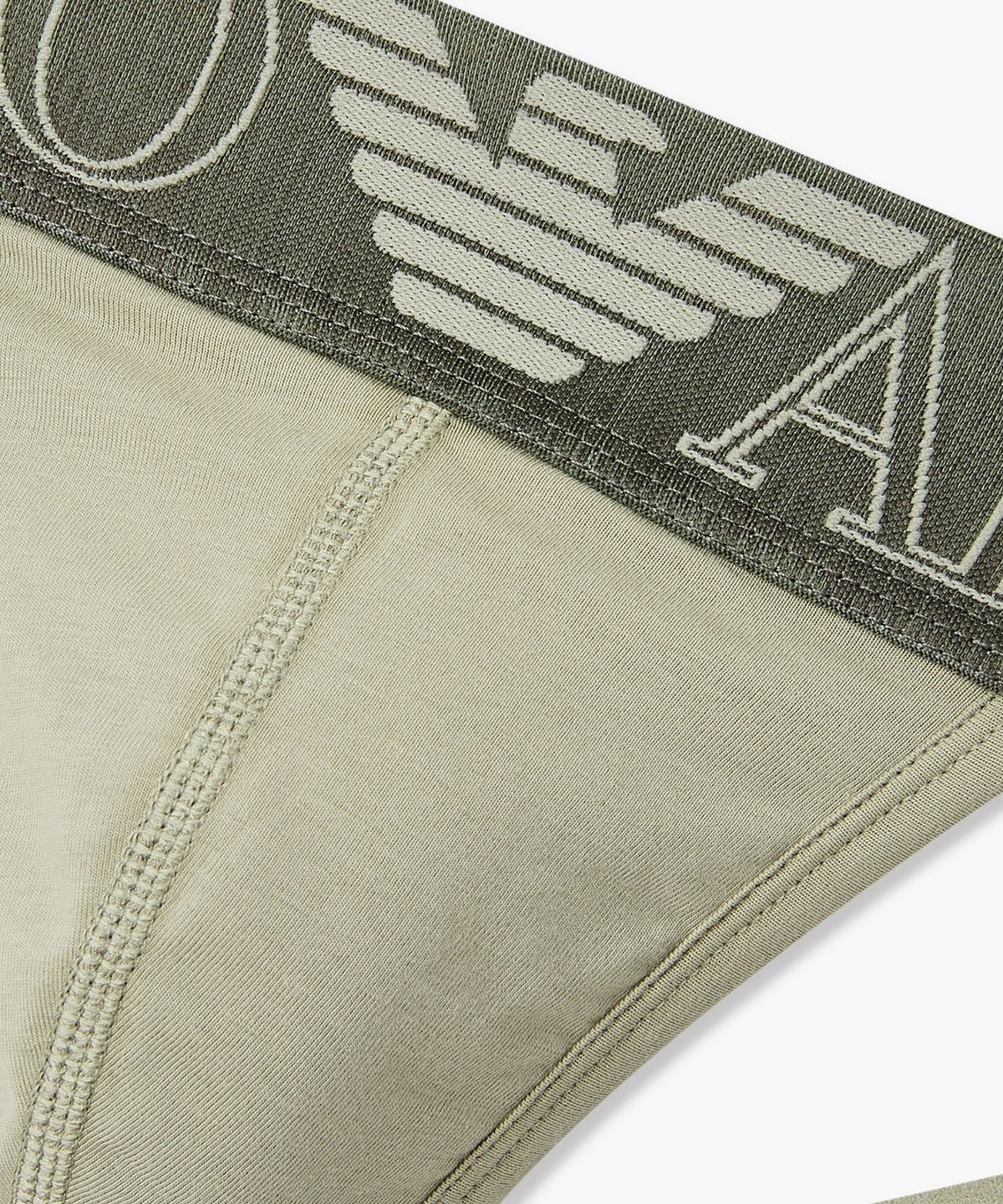 엠포리오 아르마니 언더웨어(EMPORIO ARMANI UNDERWEAR) 남성 아웃라인 로고 밴딩 작스트랩_라이트 그린 0816110001