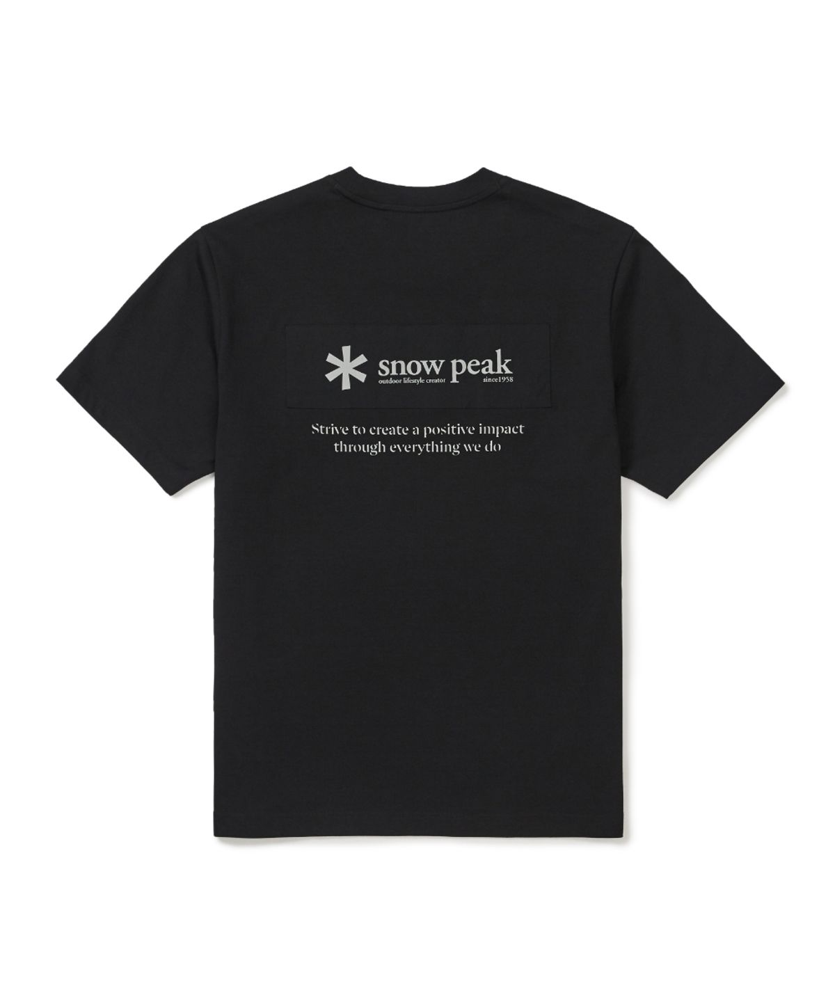 스노우피크 어패럴(SNOWPEAK APPAREL) 에어로쿨 우븐 패치 반팔 티셔츠 (S26MUFTS24) Black