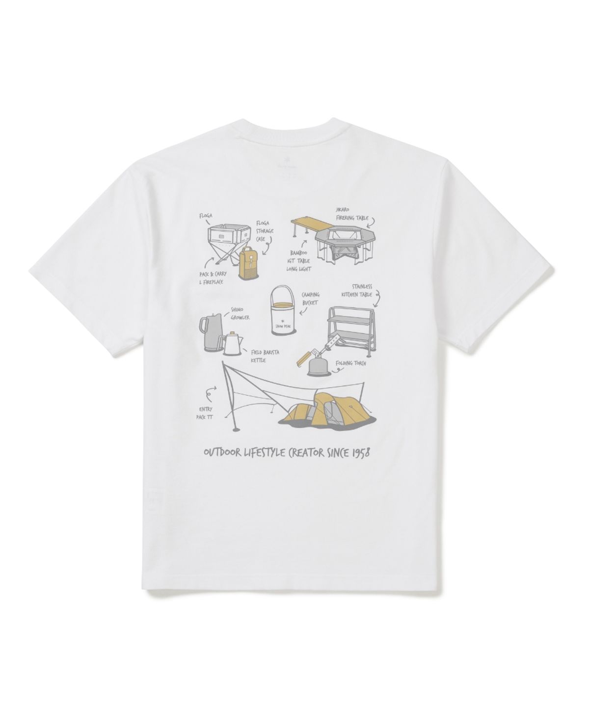 스노우피크 어패럴(SNOWPEAK APPAREL) 소로나 기어 반팔 티셔츠 (S26MUFTS06) White